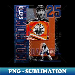 Darnell Nurse Hockey Paper Poster Oilers 2 - Exclusive PNG Sublimation Download - Perfect for Sublimation Art