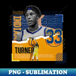 myles turner basketball paper poster pacers - unique sublimation png download - perfect for sublimation mastery