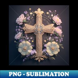 Filigree Cross - Digital Sublimation Download File - Perfect for Creative Projects