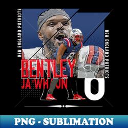 JaWhaun Bentley football Paper Poster Patriots 4 - PNG Sublimation Digital Download - Perfect for Sublimation Mastery