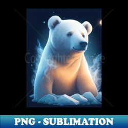 cute polar bear sticker - cool animal - special edition sublimation png file - bring your designs to life