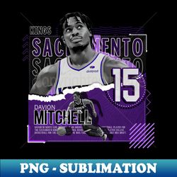 davion mitchell basketball paper poster kings - creative sublimation png download - create with confidence