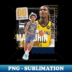 bennedict mathurin basketball paper poster pacers 6 - vintage sublimation png download - add a festive touch to every day