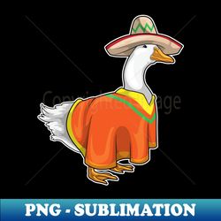 duck mexican hat poncho - vintage sublimation png download - perfect for sublimation art