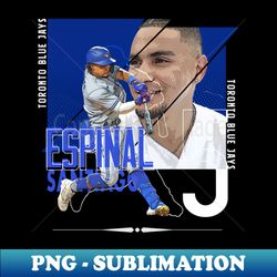Santiago Espinal baseball Paper Poster Blue Jays 4 - Digital Sublimation Download File - Bring Your Designs to Life
