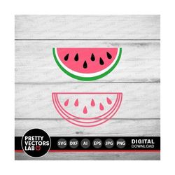 Watermelon Svg, Summer Cut Files, Pink Watermelon Slice Svg Dxf Eps Png, Watermelons Clipart, Tropical Fruit Svg, Beach,