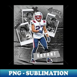 Myles Bryant football Paper Poster Patriots 5 - PNG Sublimation Digital Download - Capture Imagination with Every Detail