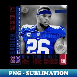 Saquon Barkley Football Edit Tapestries Giants - Exclusive Sublimation Digital File - Enhance Your Apparel with Stunning Detail