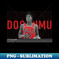 Ayo Dosunmu Typography bulls - Unique Sublimation PNG Download - Add a Festive Touch to Every Day