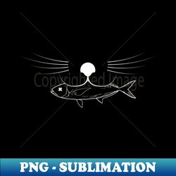 Cute Funny cat mouth bite fish - Premium Sublimation Digital Download - Stunning Sublimation Graphics