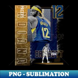 oshae brissett  basketball paper poster pacers 2 - sublimation-ready png file - vibrant and eye-catching typography