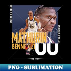 bennedict mathurin basketball paper poster pacers 4 - exclusive png sublimation download - revolutionize your designs