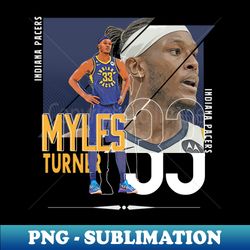 myles turner basketball paper poster pacers 4 - digital sublimation download file - enhance your apparel with stunning detail