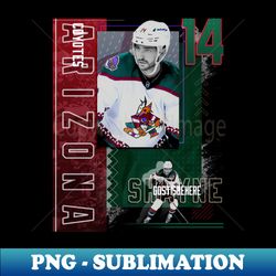 Shayne Gostisbehere Hockey Paper Poster Coyotes  2 - Modern Sublimation PNG File - Enhance Your Apparel with Stunning Detail