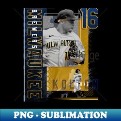 Kolten Wong Baseball Paper Poster Brewers 2 - Digital Sublimation Download File - Defying the Norms