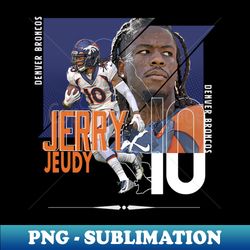 Jerry Jeudy football Paper Poster Broncos 4 - High-Quality PNG Sublimation Download - Add a Festive Touch to Every Day