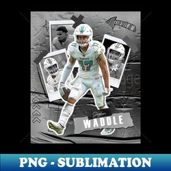 Jaylen Waddle football Paper Poster Dolphins 5 - PNG Transparent Digital Download File for Sublimation - Add a Festive Touch to Every Day