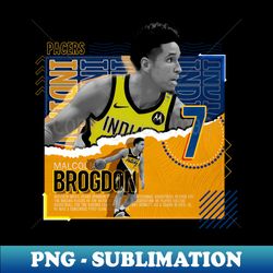 malcolm brogdon basketball paper poster pacers - aesthetic sublimation digital file - transform your sublimation creations
