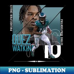 Quez Watkins football Paper Poster Eagles 4 - Instant PNG Sublimation Download - Create with Confidence