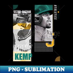 Tony Kemp baseball Paper Poster Athletics 7 - Decorative Sublimation PNG File - Fashionable and Fearless