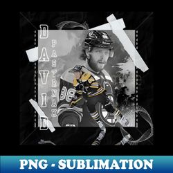 David Pastrnak hockey Paper Poster Bruins 3 - Elegant Sublimation PNG Download - Perfect for Sublimation Mastery