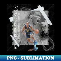 bennedict mathurin basketball paper poster pacers 2 - modern sublimation png file - defying the norms