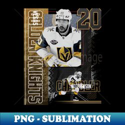 Chandler Stephenson Hockey Paper Poster Golden Knights 2 - Vintage Sublimation PNG Download - Fashionable and Fearless