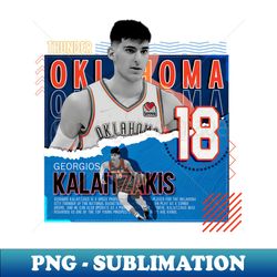 georgios kalaitzakis basketball paper poster thunder - png sublimation digital download - defying the norms