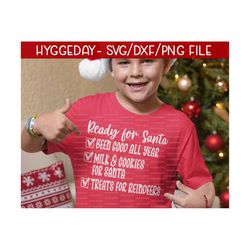 Santa Checklist Svg Dxf PNG, Christmas, Family Christmas, Nice list, Kids, Cut files, Cricut, Silhouette, Sublimate