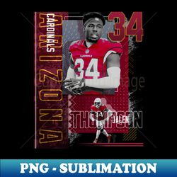 Jalen Thompson Football Paper Poster Cardinals 2 - Premium Sublimation Digital Download - Fashionable and Fearless