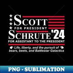 Scott Schrute 2024 - High-Resolution PNG Sublimation File - Perfect for Sublimation Mastery