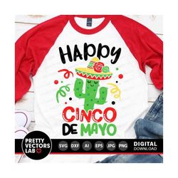 Happy Cinco De Mayo Svg, Cinco de Mayo Svg Dxf Eps Png, Fiesta Quote Cut Files, Mexico Svg, Girl Cactus Clipart, Sombrer