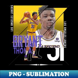 Thomas Bryant Basketball Paper Poster Lakers 4 - PNG Transparent Digital Download File for Sublimation - Unlock Vibrant Sublimation Designs