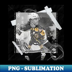 Jake DeBrusk hockey Paper Poster Bruins 3 - Premium PNG Sublimation File - Transform Your Sublimation Creations