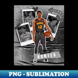 DeAndre Hunter Basketball Paper Poster Hawks 5 - Exclusive PNG Sublimation Download - Vibrant and Eye-Catching Typography