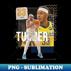 myles turner basketball paper poster pacers 6 - unique sublimation png download - instantly transform your sublimation projects