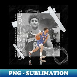 Quentin Grimes Football Paper Poster Knicks 3 - Digital Sublimation Download File - Add a Festive Touch to Every Day