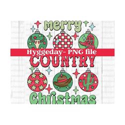 merry country christmas png, digital download, sublimation, sublimate, holidays, baubles, balls, ornament, cow, western, tree, cowboy