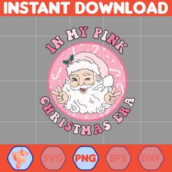Retro Christmas Png, In My Pink Christmas Era Png, Pink Christmas Png, Groovy Christmas Png, Christmas