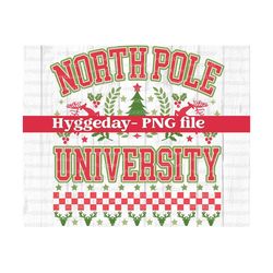 North Pole University PNG, Digital Download, Sublimation, Sublimate, Christmas, holidays, preppy, university, varsity, checker,