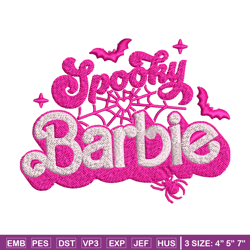 Spooky Barbie Embroidery design, Spooky Barbie Embroidery, Embroidery File, logo design, logo shirt, Digital download.