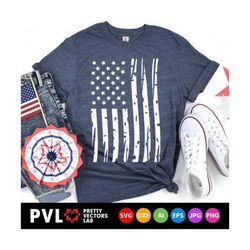 Distressed American Flag Svg, 4th of July Svg, Grunge USA Flag Svg Dxf Eps Png, America Cut Files, Patriotic Shirt Desig