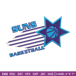 suns basketball embroidery design, suns basketball embroidery, logo design, embroidery basketball, digital download.