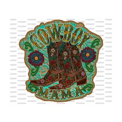 Mama Png, Sublimate Download, sublimation, digital, retro, western, cowboy, boots, tooled leather, country, turquoise, cheetah, leopard,