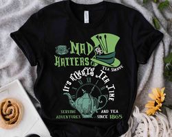 disney alice in wonderland mad hatter tea party retro shirt, magic kingdom holiday unisex t-shirt family birthday gift a