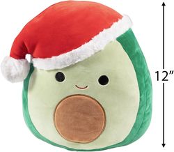SQUISHMALLOW 12" Austin The Avocado - Official Kellytoy Christmas Plush - Collectible Soft & Squishy Holiday Avocado