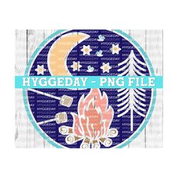 Starry Nights Bonfires Marshmallows Fireflies PNG, Sublimate Download, Camping, Summer, Camp Life, Bonfire,  Sublimation,