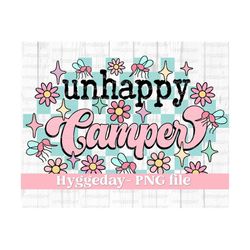 Unhappy Camper PNG, Digital Download, Sublimation, Sublimate, mosquito, indoors, nature, hippie, hiking, retro, vintage, spring, summer