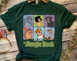 Disney Jungle Book Characters Group Shot Retro 1967 Shirt, Magic Kingdom Holiday Unisex T-shirt Family Birthday Gift Adu