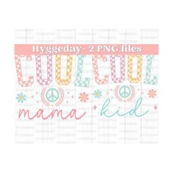 Mama and Mini Bundle Png, Digital download, sublimate, sublimation, Mom and me, matching, cool, preppy, cute, retro, checker,